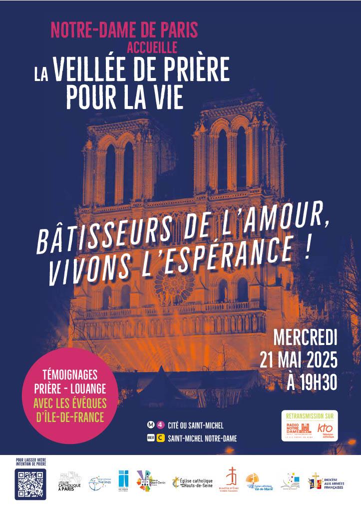 Affiche prier pour la vie