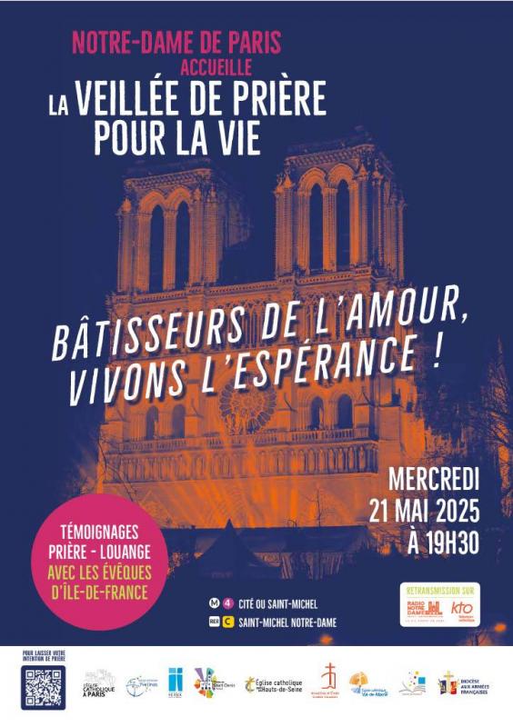 Affiche prier pour la vie